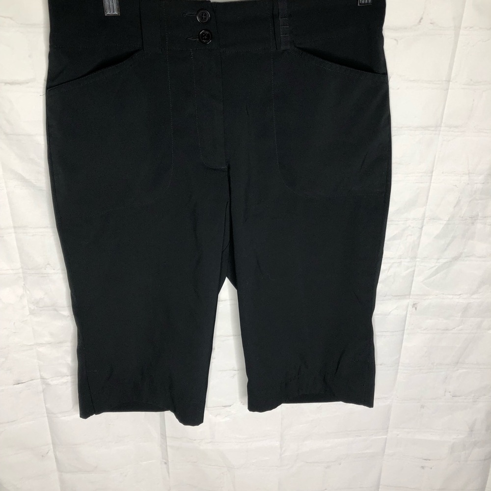 Nike Golf Womens Dri Fit Dry Bermuda Stretch Shorts Solid Black Size 4